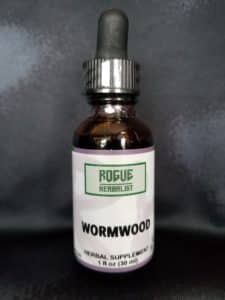 Wormwood tincture bottle