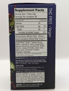 Elderberry gummies back