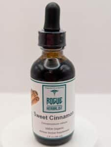 Sweet Cinnamon Tincture 2oz – Organic Cinnamomum verum herbal extract in cane alcohol and maple water