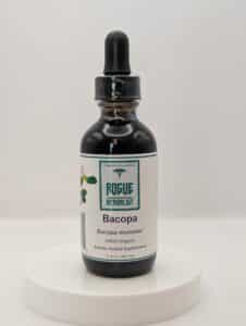 Bottle of Rogue Herbalist Bacopa Tincture 2 oz made from Bacopa monnieri in 65% cane alcohol